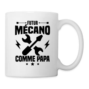 Futur mécano comme papa, Cadeau futur mécano - Mug blanc - blanc - Droite