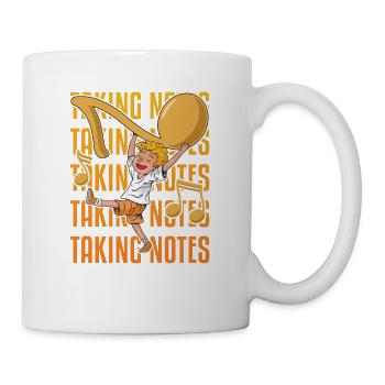 Notizen machen Wortspiele Lustiger Musiklehrer - Tasse - Weiß - Rechts