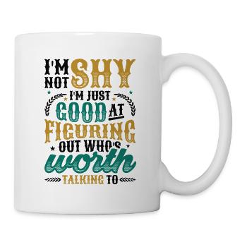 Not shy, just want to find out something. - Mug - white - Right