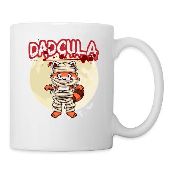 Dadcula Dracula Vampire Dad Funny Halloween Party - Tasse - Weiß - Rechts