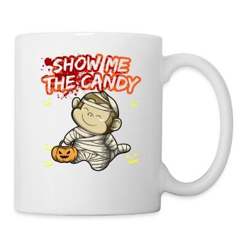 Montrez-moi le truc ou la friandise du costume d’Halloween - Mug blanc - blanc - Droite