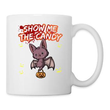 Montrez-moi le truc ou la friandise du costume d’Halloween - Mug blanc - blanc - Droite