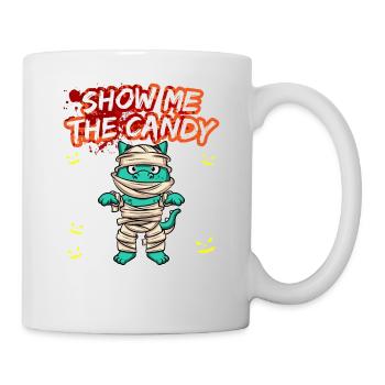 Montrez-moi le truc ou la friandise du costume d’Halloween - Mug blanc - blanc - Droite