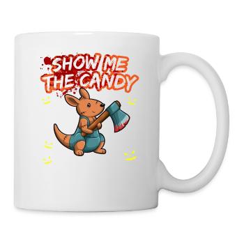 Montrez-moi le truc ou la friandise du costume d’Halloween - Mug blanc - blanc - Droite