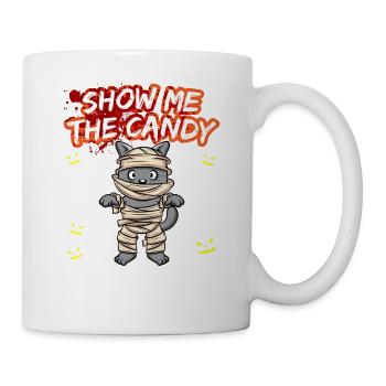 Montrez-moi le truc ou la friandise du costume d’Halloween - Mug blanc - blanc - Droite