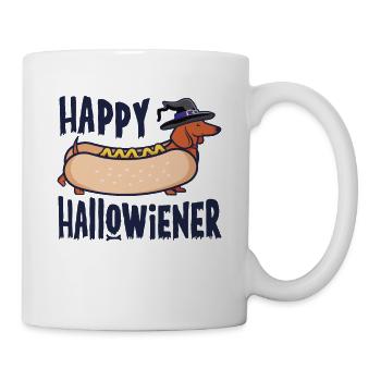 Happy Hallowiener Sausage Dog Witch Halloween - Mug - white - Right