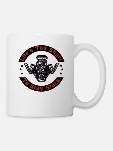 Muscel Car V8 Turbocharger Tuning Racing Car - Mug - white