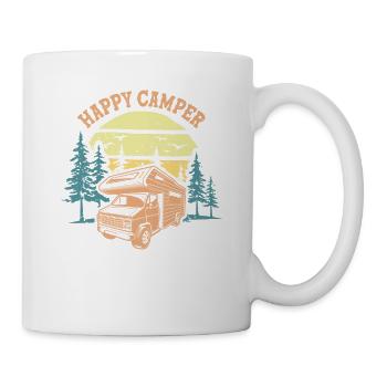 Happy Camper Campeur Heureux Camping Car Caravane - Mug blanc - blanc - Droite