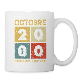 Anniversaire Vintage Idée Cadeau Octobre 2000 - Mug blanc - blanc - Droite