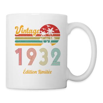 Vintage 1932 édition limitée Anniversaire Cadeau - Mug blanc - blanc - Droite