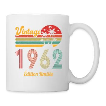 Vintage 1962 Vintage Anniversaire Idée Cadeau 1962 - Mug blanc - blanc - Droite