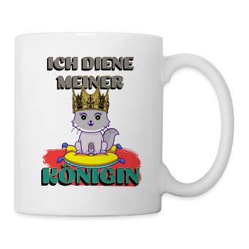 Katzen Königin Katzenfreunde Katzenliebhaber - Tasse - Weiß - Rechts