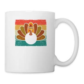 Turquie Joueur de volleyball Rétro Thanksgiving Day - Mug blanc - blanc - Droite