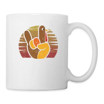 Rock Sign Türkei Hand Cool Thanksgiving Türkei - Tasse - Weiß - Rechts