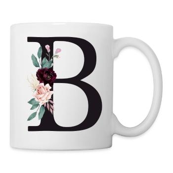 Customizable Monogram B Floral - Mug - white - Right