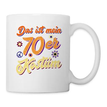 Das ist mein 70er Jahre Kostüm Retro Vintage Hippy - Tasse - Weiß - Rechts