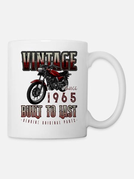Vintage Moto Motards Moto Anniversaire 1965 - Mug blanc - blanc