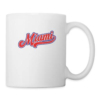 Vintage Miami City Baseball Distressed Baseball - Mug - white - Right