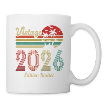 2026 Vintage Anniversaire Idée Cadeau 2026 - Mug blanc - blanc - Droite
