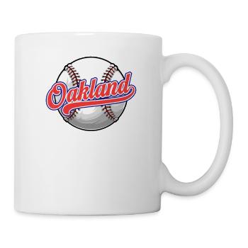 Vintage Oakland Baseball Distressed Baseball Pun - Mug - white - Right