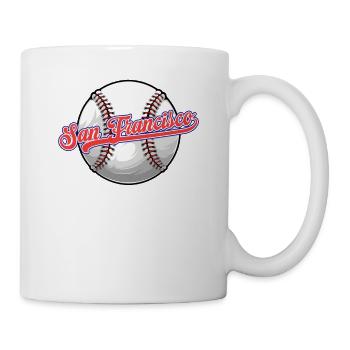 Vintage San Francisco Baseball Distressed Funny - Mug - white - Right
