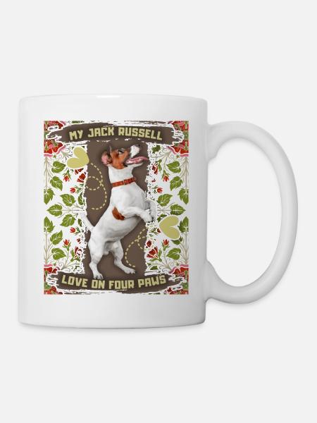 Jack-Russell-Terrier, Hund, bester Freund - Tasse - Weiß