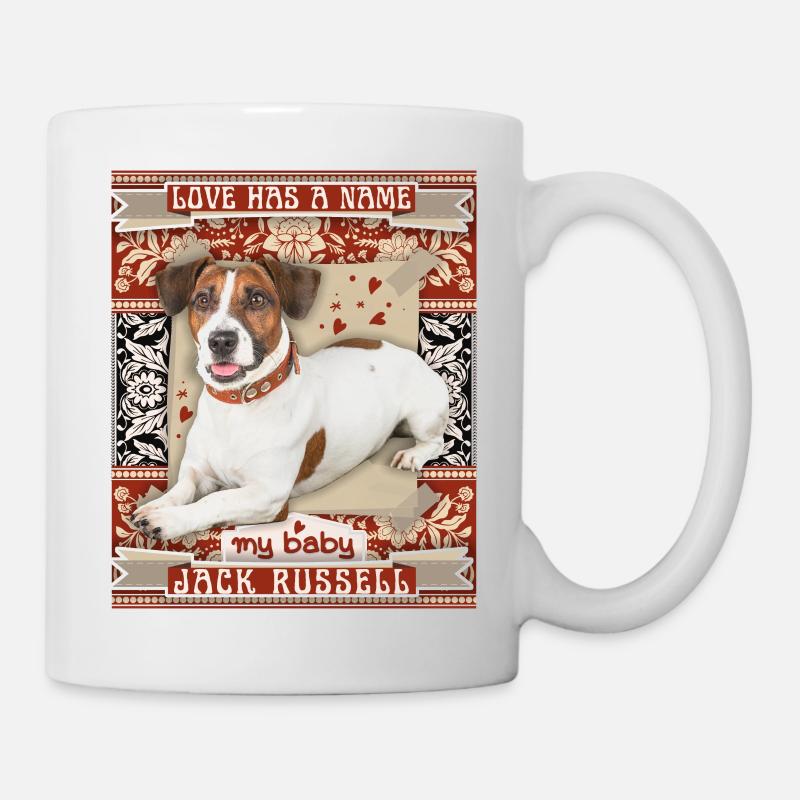 Jack Russell Terrier, Chien, Amour Amour - Mug blanc - blanc