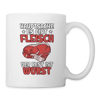 Fleischer Metzger - Tasse - Weiß - Rechts