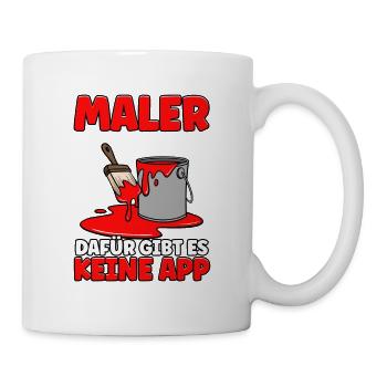 Maler - Tasse - Weiß - Rechts