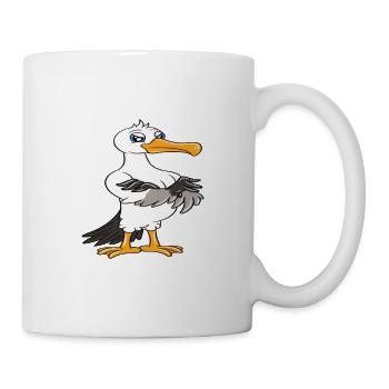 Morgenmuffel Möwe Guten Morgen Ganz Dünnes Eis - Tasse - Weiß - Rechts