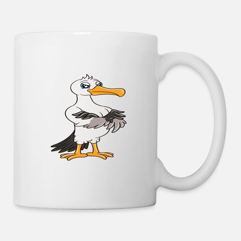 Morgenmuffel Möwe Guten Morgen Ganz Dünnes Eis - Tasse - Weiß