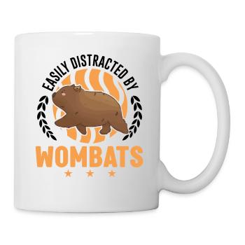 Easily distracted by Wombats - Tasse - Weiß - Rechts
