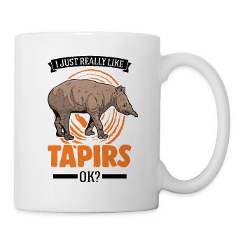 I just really like Tapirs - Mug - white - Right