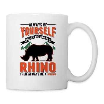 Rhinocéros Rhinocéros - Mug blanc - blanc - Droite
