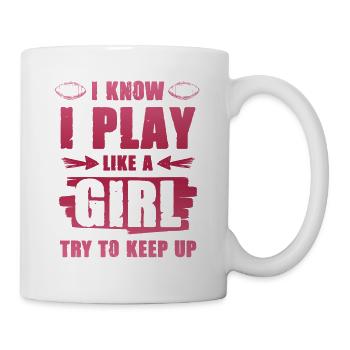 girl girl football - Mug - white - Right