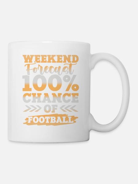 wochenende football - Tasse - Weiß