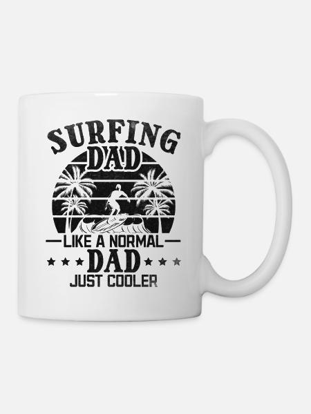 Surfer Papa comme un papa normal Seulement plus cool - Mug blanc - blanc