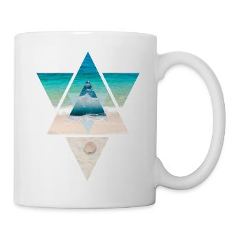 Sommer Sonne Meer Dreieck - Tasse - Weiß - Rechts