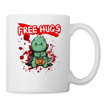 Free Hugs Halloween Sarcasm Scary Creepy Costume - Tasse - Weiß - Rechts