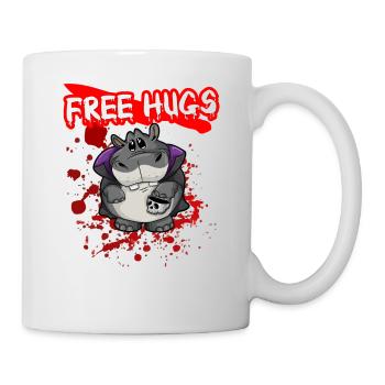 Free Hugs Halloween Sarcasm Scary Creepy Costume - Tasse - Weiß - Rechts