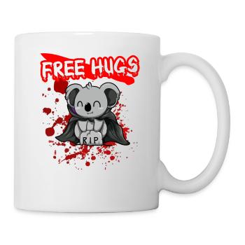 Câlins gratuits Sarcasme d’Halloween Effrayant Effrayant Costume Effrayant - Mug blanc - blanc - Droite