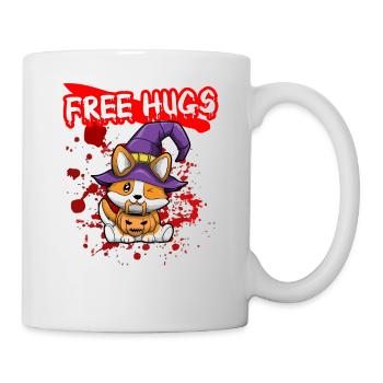 Câlins gratuits Sarcasme d’Halloween Effrayant Effrayant Costume Effrayant - Mug blanc - blanc - Droite