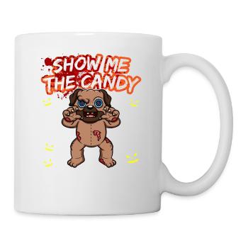 Montrez-moi le truc ou la friandise du costume d’Halloween - Mug blanc - blanc - Droite