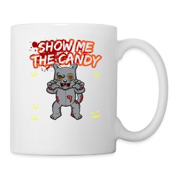 Montrez-moi le truc ou la friandise du costume d’Halloween - Mug blanc - blanc - Droite