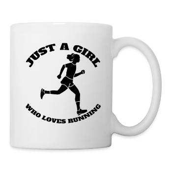 Joggerin Cardio fit joggen laufen Training rennen - Tasse - Weiß - Rechts