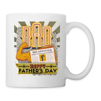 Papa, Fête des Pères, Vintage Bonne Fête des Pères - Mug blanc - blanc - Droite
