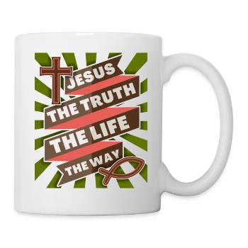 Jesus Christus Jesus-Spruch christliche Motivation - Tasse - Weiß - Rechts