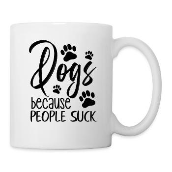 Chiens parce que les gens sont nuls - Mug blanc - blanc - Droite