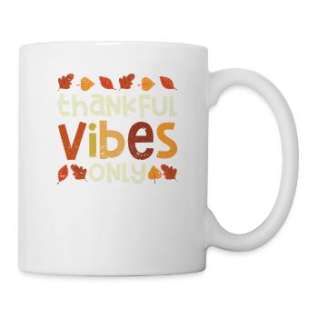 Funny Cute Thanksgiving Dinner Pilgrim Grateful - Mug - white - Right