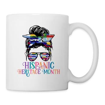 Mois culturel national espagnol Drapeau latin - Mug blanc - blanc - Droite